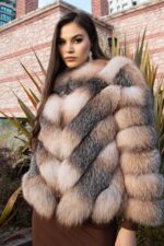 Hakiki Frost Tilkisi Kürkü Ceket - Görsel 10