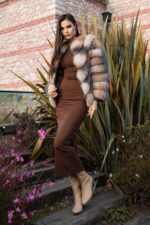 Hakiki Frost Tilkisi Kürkü Ceket - Görsel 6