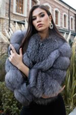 Hakiki Arjante Tilkisi Kürkü Manto