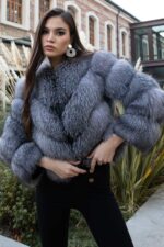 Hakiki Arjante Tilkisi Kürkü Manto - Görsel 2