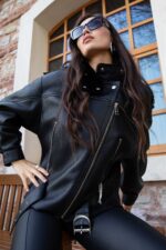 Hakiki Merino Kuzu Kürkü Ceket - Görsel 4