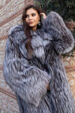 Hakiki Arjante Tilkisi Kürkü Manto