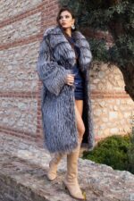 Hakiki Arjante Tilkisi Kürkü Manto - Görsel 5