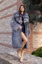 Hakiki Arjante Tilkisi Kürkü Manto - Görsel 4