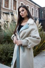 Vizon Yakalı Alpaka Kumaşı Kaban - Görsel 3