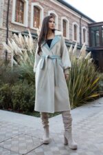 Vizon Yakalı Alpaka Kumaşı Kaban - Görsel 6