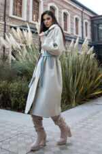 Vizon Yakalı Alpaka Kumaşı Kaban - Görsel 7