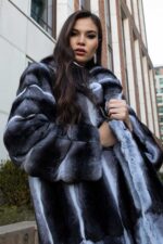 Hakiki Chinchillla Kürkü Manto - Görsel 7