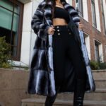 Hakiki Chinchillla Kürkü Manto