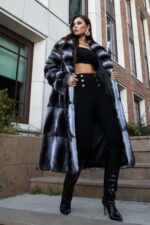 Hakiki Chinchillla Kürkü Manto