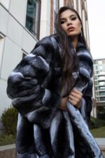 Hakiki Chinchillla Kürkü Manto - Görsel 6