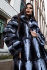 Hakiki Chinchillla Kürkü Manto - Görsel 5