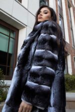 Hakiki Chinchillla Kürkü Manto - Görsel 4