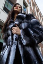 Hakiki Chinchillla Kürkü Manto - Görsel 8