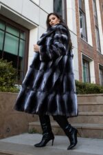 Hakiki Chinchillla Kürkü Manto - Görsel 3