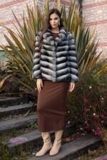 Hakiki Chinchillla Kürkü Ceket - Görsel 4