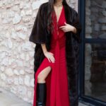 Hakiki Vizon Kürkü Manto