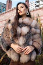 Hakiki Frost Tilkisi Kürkü Ceket