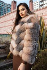 Hakiki Frost Tilkisi Kürkü Ceket - Görsel 9