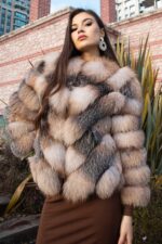 Hakiki Frost Tilkisi Kürkü Ceket - Görsel 4