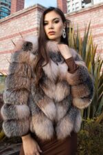 Hakiki Frost Tilkisi Kürkü Ceket - Görsel 2