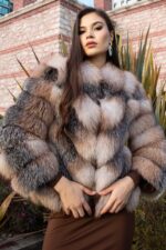 Hakiki Frost Tilkisi Kürkü Ceket - Görsel 5