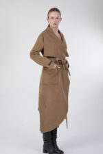 Alpaka Kumaşı Kruvaze Manto - Görsel 4