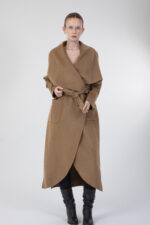 Alpaka Kumaşı Kruvaze Manto - Görsel 2