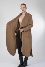 Alpaka Kumaşı Kruvaze Manto - Görsel 5