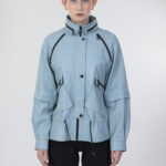 Fermuar Detaylı Gi̇zli̇ Kapşonlu Çıkma Kollu Astarlı Gerçek Deri̇ Ceket