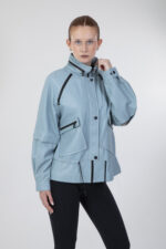 Fermuar Detaylı Gi̇zli̇ Kapşonlu Çıkma Kollu Astarlı Gerçek Deri̇ Ceket - Görsel 2