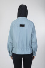 Fermuar Detaylı Gi̇zli̇ Kapşonlu Çıkma Kollu Astarlı Gerçek Deri̇ Ceket - Görsel 8