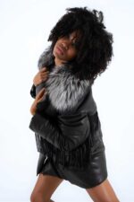 Çift Taraflı Arjante Aksesuarlı Püskül Detaylı Ceket - Görsel 9