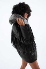 Çift Taraflı Arjante Aksesuarlı Püskül Detaylı Ceket - Görsel 6