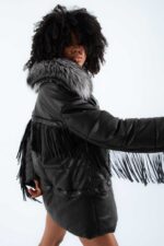 Çift Taraflı Arjante Aksesuarlı Püskül Detaylı Ceket - Görsel 4