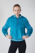 Gerçek Vizon Kürkü Ri̇bana Detaylı Bomber