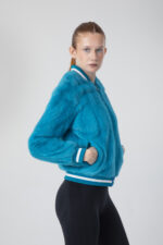 Gerçek Vizon Kürkü Ri̇bana Detaylı Bomber - Görsel 2