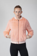 Gerçek Vizon Kürkü Ri̇bana Detaylı Bomber - Görsel 7