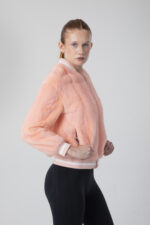 Gerçek Vizon Kürkü Ri̇bana Detaylı Bomber - Görsel 8