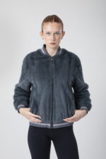 Gerçek Vizon Kürkü Ri̇bana Detaylı Bomber - Görsel 10