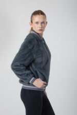 Gerçek Vizon Kürkü Ri̇bana Detaylı Bomber - Görsel 12